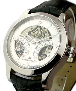 Master Minute Repeater Antoine LeCoultre in Platinum - Limited Edition to 200pcs. on Black Alligator Leather Strap with Silver Dial