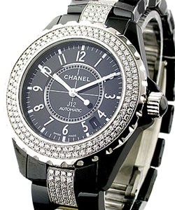 Chanel J 12 Black Large Size with Diamonds Watches