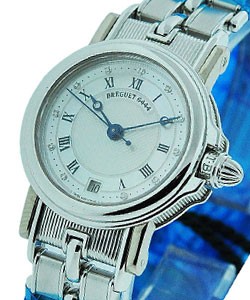 Lady's Marine 25mm  White Gold on Bracelet with MOP Diamond Dial 