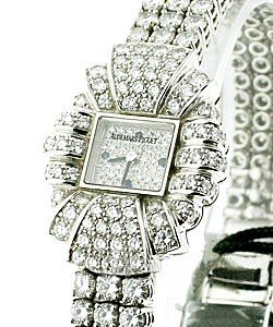 Square Case - Boutique Item  White Gold with Pave Diamonds all the way around !