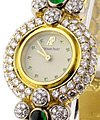 Round - Boutique Item 22.1mm Quartz in Yellow Gold with Diamonds Bezel on Yellow Gold Bracelet with Cream Dial