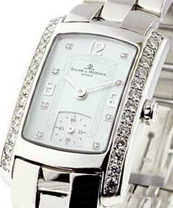 Hampton Milleis Lady's with Diamond Bezel White Gold on Bracelet with MOP Diamond Dial 
