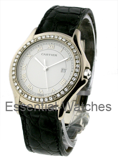 Cartier Cougar  Mid Size with Diamond Bezel