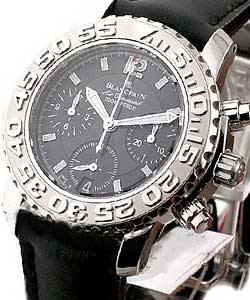 Specialites Flyback Chronograph 40mm Automatic in Steel on Black Calfskin Leather Strap with Black Dial