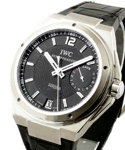 Big Ingenieur 7 Day Power Reserve 45.5mm in Steel on Black Alligator Leather Strap with Black Dial