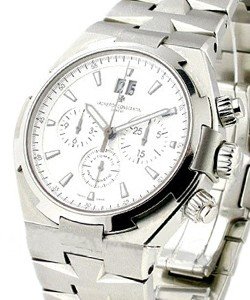Overseas Chronograph in Steel on Steel Bracelet with Silver Dial