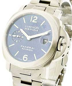 PAM 283 - Marina Automatic in Titanium on Titanium Bracelet with Blue Dial