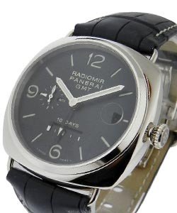 PAM 235 - Radiomir 10 Day GMT - Special Edition 2007 White Gold on Strap with Black Dial - Limited to 250 pcs