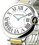 Ballon Bleu 36mm 2-Tone Steel and yellow gold on Steel and Yellow gold Bracelet with White Roman numeral dial