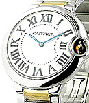 Ballon Bleu 36mm 2-Tone Steel and yellow gold on Steel and Yellow gold Bracelet with White Roman numeral dial