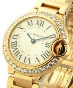 Ballon Bleu in Rose Gold with Diamond Bezel Rose Gold on Bracelet with Silver Dial