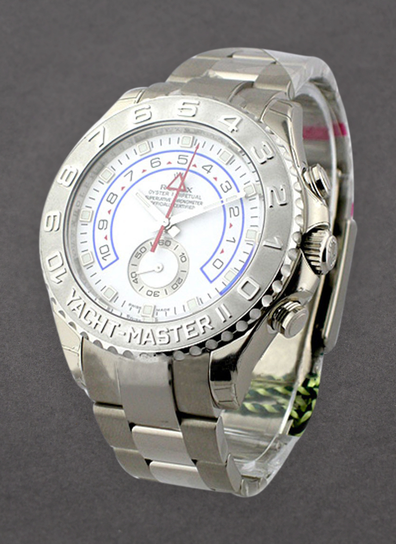 Rolex Unworn White Gold Yacht-Master II - Silver Hands