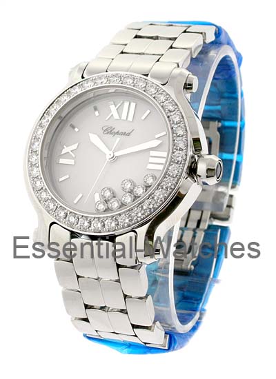 Chopard Happy Sport II Large Size Round in Steel with Diamond Bezel