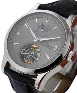Master Tourbillon Limited Edition in Platinum  on Black Crocodile Leather Strap with Grey Dial 
