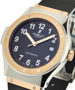 Classic Mens - Automatic  with Rose Gold Bezel Steel on Rubber with Black Arabic Dial 