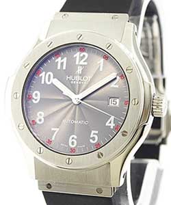 Classic 41mm Quartz in Steel on Black Rubber Strap with Grey Arabic Dial