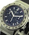 Classic Chronograph 42mm in Steel On Black Rubber Strap with Black Dial