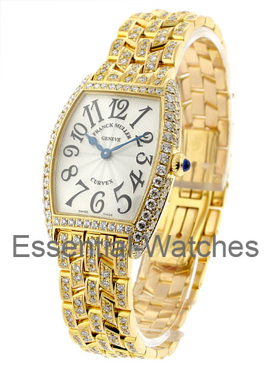 Franck Muller Lady's Mid Size Yellow Gold Cintre Curvex