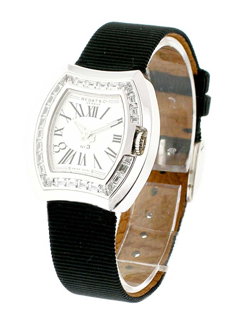 Bedat No. 3 in White Gold with Diamond Bezel