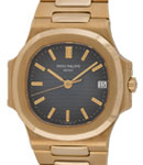 Yellow Gold Nautilus - Men's Size Ref 3800/1J  -  Dark Blue Dial