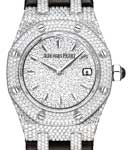 Lady's White Gold Royal Oak - Diamond Case WG Pave Diamond Case with Pave Diamond Dial