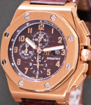 Royal Oak Offshore Chronograph Arnold's All-Stars in Rose Gold on Brown Alligator Leather Strap with Brown Dial