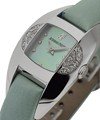 Dream in White Gold with Diamonds Case  on Blue Satin Strap with Blue Mother of Pearl Diamond Dial 