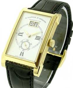 Cabaret in Yellow Gold On Black Crocodile Strap with Nota Romana Dial