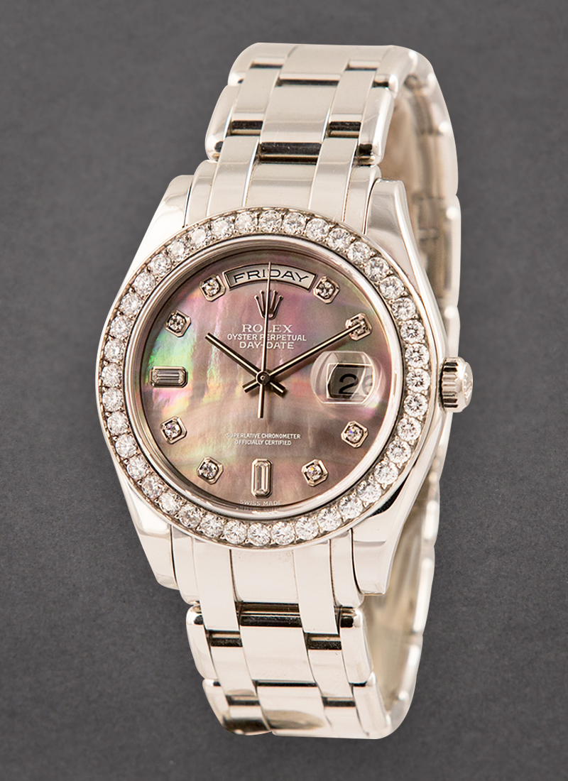 Pre-Owned Rolex Masterpiece Day Date with Platinum Diamond Bezel