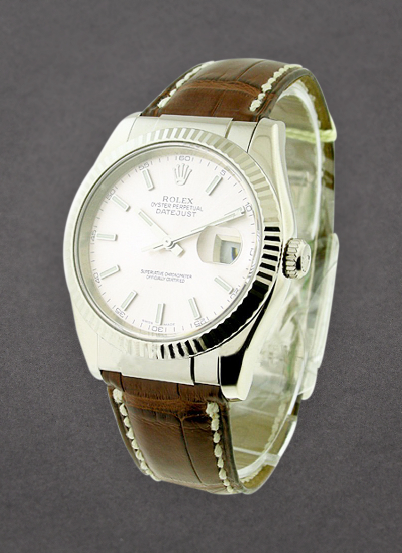 Pre-Owned Rolex Datejust 36mm in White Gold with Fluted Bezel