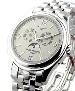 5146 Annual Calendar in Moon with White Gold on Bracelet with Cream Dial