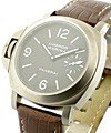 PAM 117 - Luminor Marina Destro in Titanium on Brown Leather Strap with Black Dial