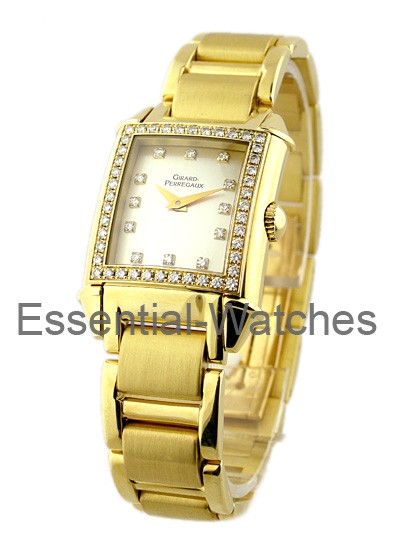 Girard Perregaux Vintage 45 Lady's in Yellow Gold with Diamond Bezel