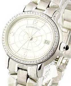 Lady's Millenary - Diamond Bezel  White Gold on Bracelet  with Siler Dial