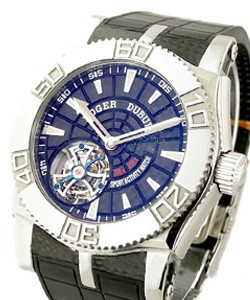 Easy Diver Tourbillion in Stainless Steel on Black Rubber Strap with Black Dial