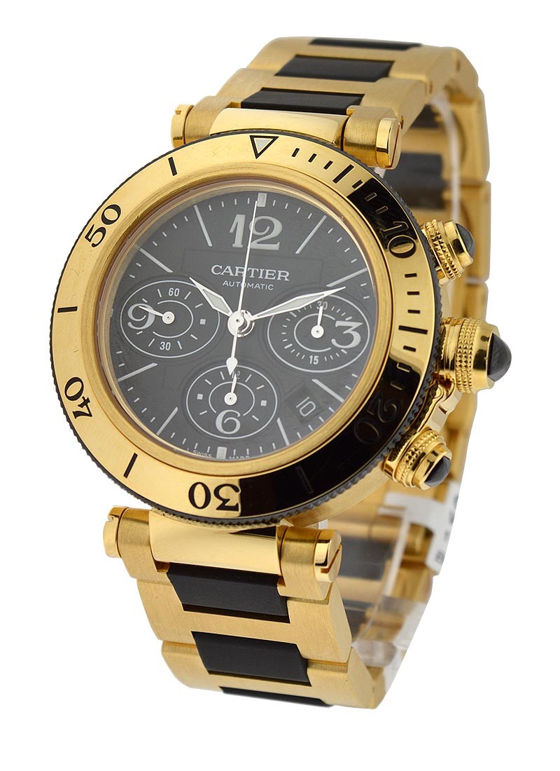 Cartier Seatimer Pasha Chronograph in Yellow Gold