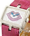 Too Much  - Mini Size - Pave Lips Dial White Gold with Diamond Case
