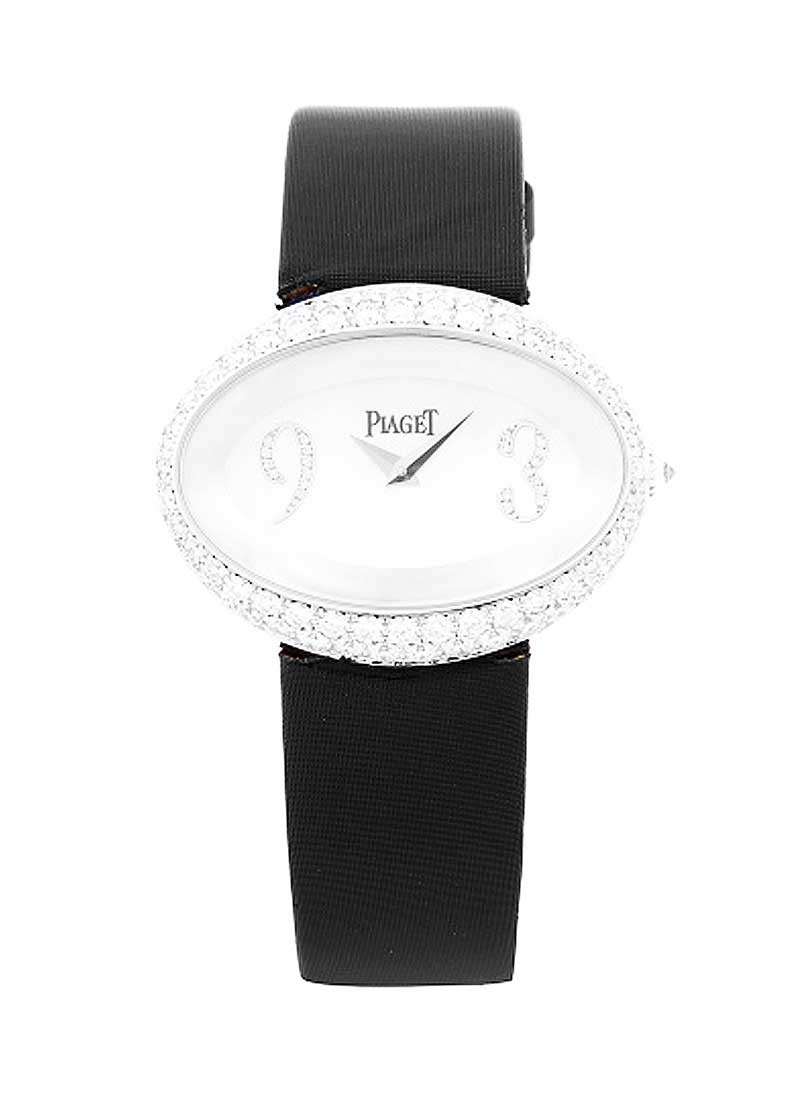 Piaget Limelight Oval in White Gold with Diamond Bezel
