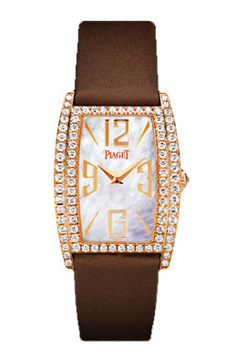 Piaget Limelight Tonneau - Mid Size in Rose Gold with Diamond Bezel