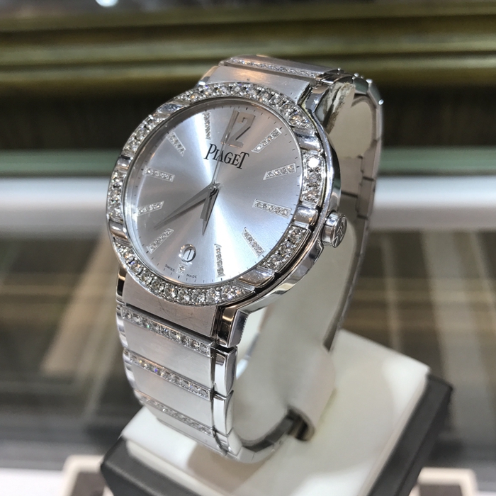 Piaget Polo in White Gold with Diamond Bezel