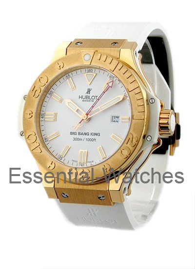 Big Bang King Portocervo in Rose Gold on White Rubber Strap with White Dial  322.PE.230.RW