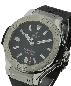 Big Bang King 48mm in Palladium on Black Rubber Strap with Black Dial