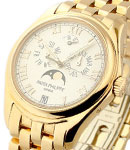Annual Calendar with Moonphase in Rose Gold on Rose Gold Bracelet with Silver Dial