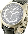 World Time Chronograph in Titanium Titanium Case with Black Dial on Strap 