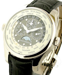 World Time Perpetual Calendar White Gold on Strap