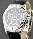 Daytona Special Edition - White Gold - Diamond Bezel on Strap with Black Diamond Dial