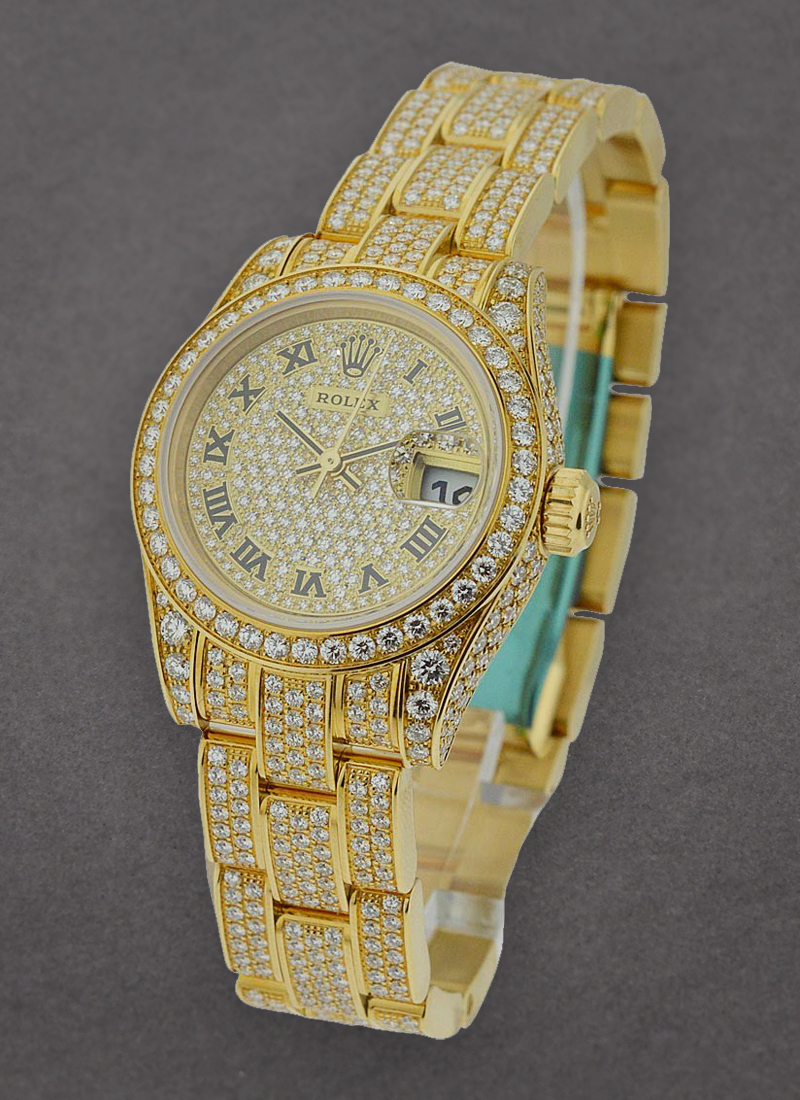 Rolex Unworn President 26mm Crown Collection in Yellow Gold with Diamond Bezel