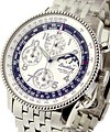 Montbrillant Olympus Chronograph in Steel  Steel on Bracelet with Silver Dial 