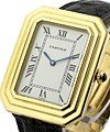 Vintage Cartier Coussin  18 KT Yellow Gold on Strap