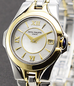 Sculpture  4891/1AJ     2-Tone Ladies - only 300pcs made for Russian Market Steel & Yellow Gold on Bracelet with MOP Dial